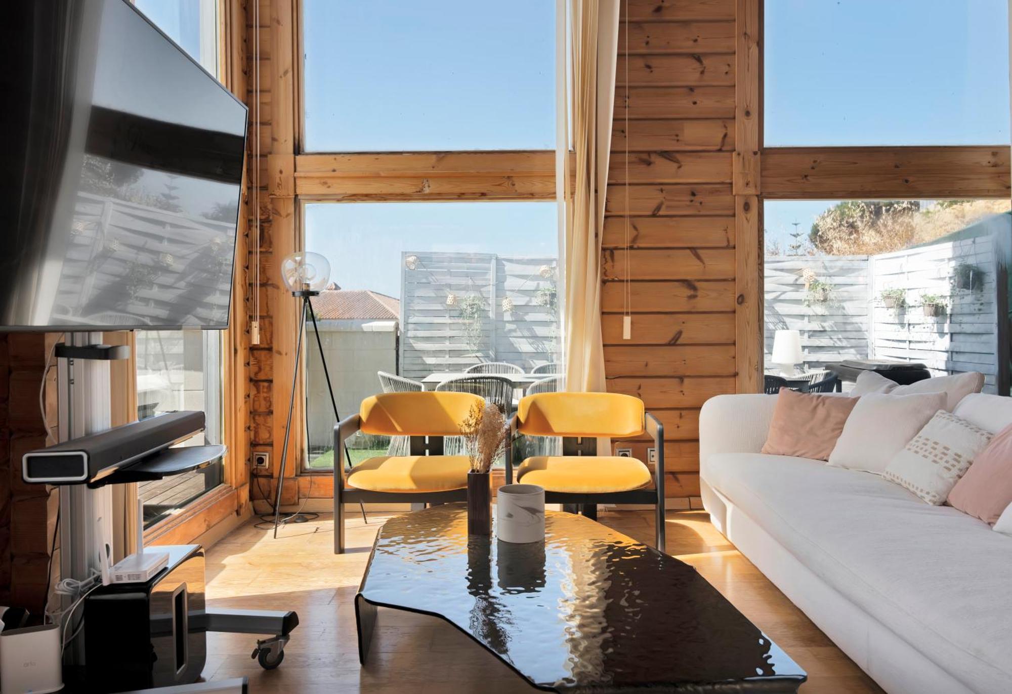 Increible Villa De Madera Con Vistas Al Mar 阿尔赫西拉斯 外观 照片