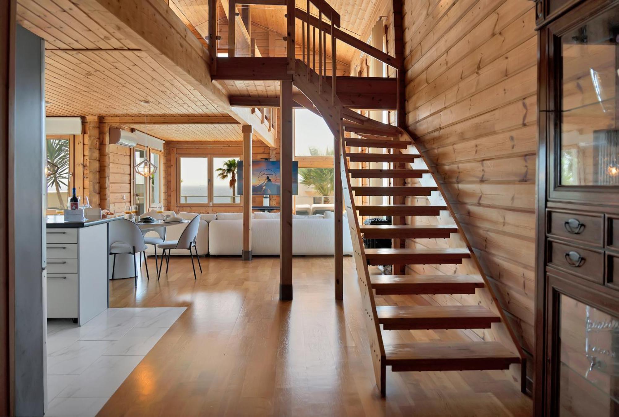 Increible Villa De Madera Con Vistas Al Mar 阿尔赫西拉斯 外观 照片