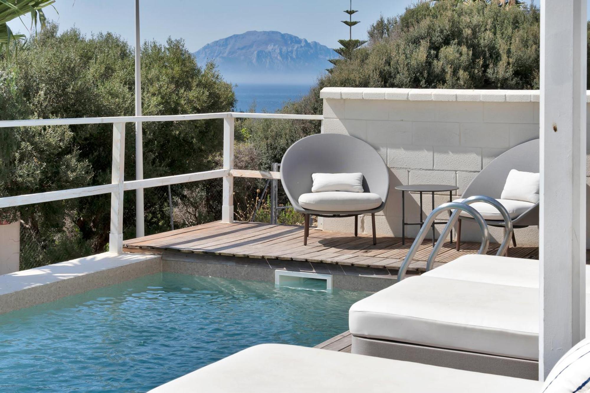 Increible Villa De Madera Con Vistas Al Mar 阿尔赫西拉斯 外观 照片